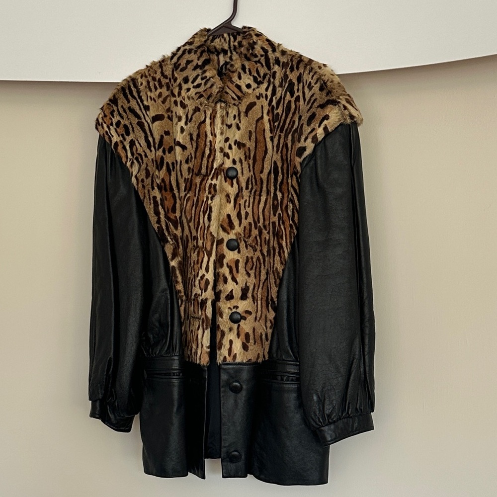 Fur and Leather Women's Jacket